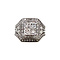 vintage Witgouden ring met diamant 14 krt