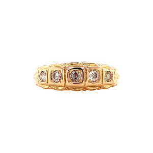 Roségouden ring met diamant 14 krt