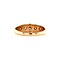 vintage Rose-gold row ring with diamond 14 kt