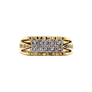 Gouden ring met diamant 14 krt