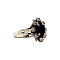 vintage Witgouden entourage ring met diamant en saffier 18 krt