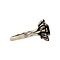 vintage Witgouden entourage ring met diamant en saffier 18 krt