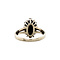 vintage Witgouden entourage ring met diamant en saffier 18 krt