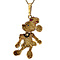 vintage Gold Minnie Mouse pendant with ruby, sapphire and diamond 14 krt