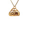 vintage Bicolour handbag pendant with diamond 9 krt