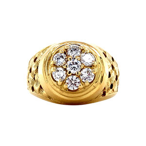 Gouden ring met diamant 14 krt