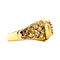 vintage Golden entourage ring with diamond 14 kt