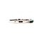 vintage White gold row ring with natural emerald 18 krt