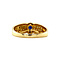 vintage Gold ring with sapphire and zirconia 14 kt