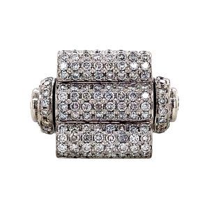 White gold ring with diamonds 18 krt