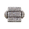 vintage White gold ring with diamond 18 kt