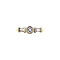 vintage Bicolour gold ring with diamonds 18 krt