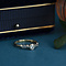 vintage Bicolour gold ring with diamonds 18 krt