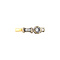 vintage Bicolour gold ring with diamonds 18 krt