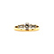 vintage Bicolour gold ring with diamonds 18 krt