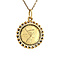 vintage Gold pendant with coin 14 krt