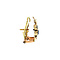 vintage Gold stud earrings with sapphire and diamond 14 kt