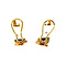 vintage Gold ear studs with sapphire and diamond 14 krt