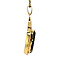 vintage Gouden hanger met groene spinel 14 krt