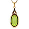 vintage Gouden hanger met groene spinel 14 krt