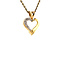 vintage Gold heart pendant with diamond 14 kt