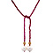 vintage Ruby necklace with pearl 14 krt