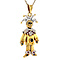 vintage Gold joker pendant with ruby, sapphire and diamond 18 krt