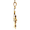 vintage Gold joker pendant with ruby, sapphire and diamond 18 krt