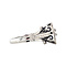 vintage White gold ring with enamel and diamond 18 krt