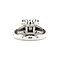 vintage White gold ring with enamel and diamond 18 krt
