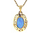 vintage Gold pendant with opal 14 kt