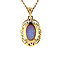 vintage Gold pendant with opal 14 kt