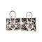 vintage White gold ear studs with diamonds 18 krt