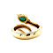 vintage Gouden ring met smaragd en diamant 14 krt