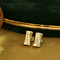 vintage Gold bamboo stud earrings 18 kt