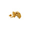 vintage Gold bamboo stud earrings 18 kt