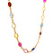 vintage Gouden collier met spinel, saffier, robijn en granaat 18 krt
