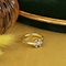 vintage Gold entourage ring with diamond 14 kt