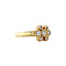 vintage Gold entourage ring with diamond 14 kt