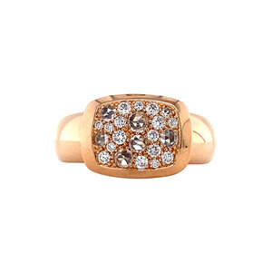 Roségouden ring met diamant 18 krt