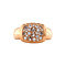vintage Roségouden ring met diamant 18 krt