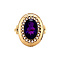 vintage Gold ring with amethyst 14 kt