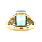 vintage Ring met topaas 9 krt