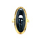 vintage Gouden ring met hematiet 14k krt
