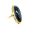 vintage Gouden ring met hematiet 14k krt