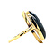 vintage Gouden ring met hematiet 14k krt