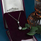 vintage White gold necklace with pendant with diamond 14 kt/900