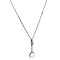 vintage White gold necklace with pendant with diamond 14 kt/900