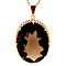 vintage Gold pendant with smoky quartz 14 kt