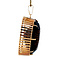 vintage Gouden hanger met rookkwarts 14 krt